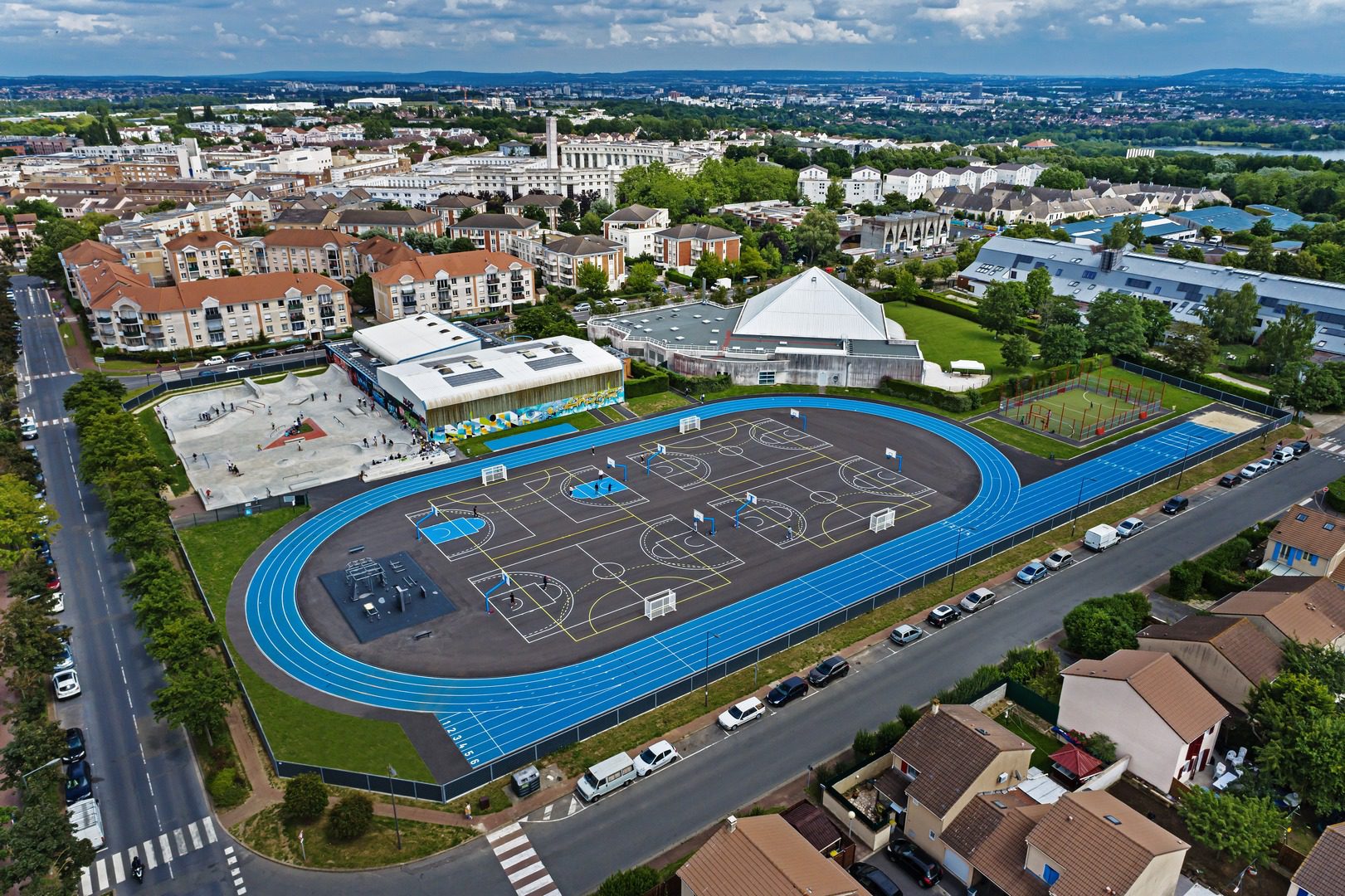 Complexe sports urbains de l’Axe majeur, Cergy