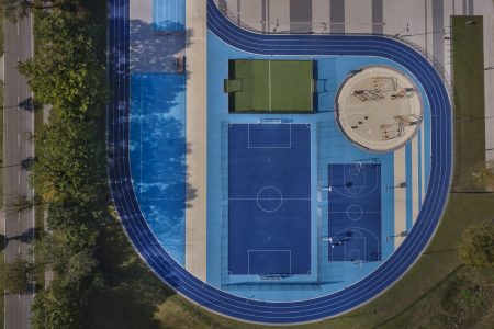 Geo3_Kleve_031 Sportanlage im Berufskolleg in Kleve